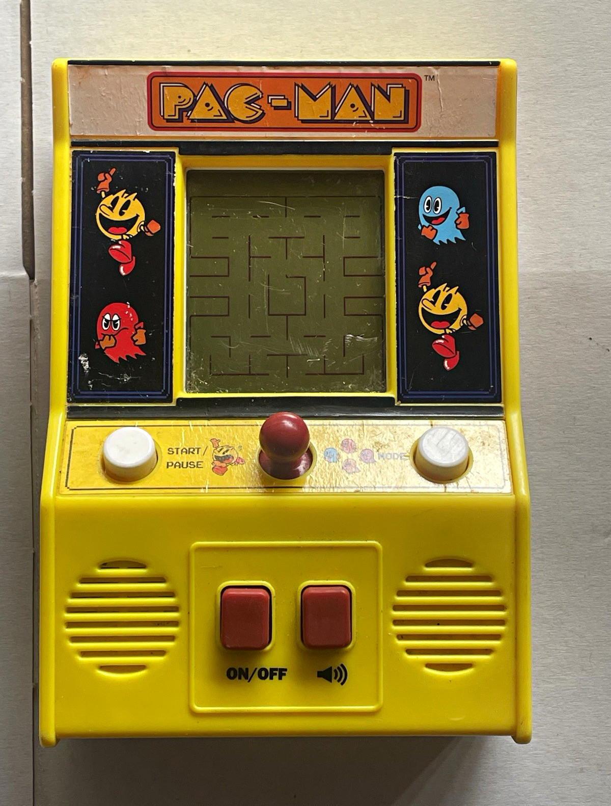 Vintage PAC-MAN Handheld Electronic Game Yellow Tabletop Style tested works Vintage PAC-MAN Handheld Electronic Game Yellow Tabletop Style tested works
