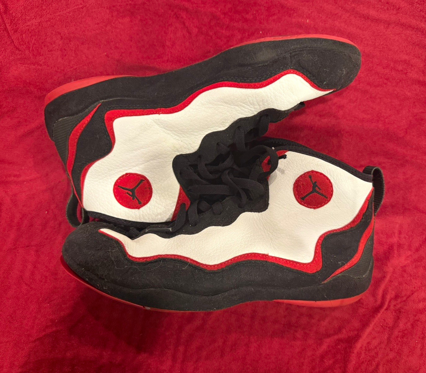 Rare Jordan Black/White/Red Wrestling Shoes (Pair) size 11 Rare Jordan Black/White/Red Wrestling Shoes (Pair) size 11