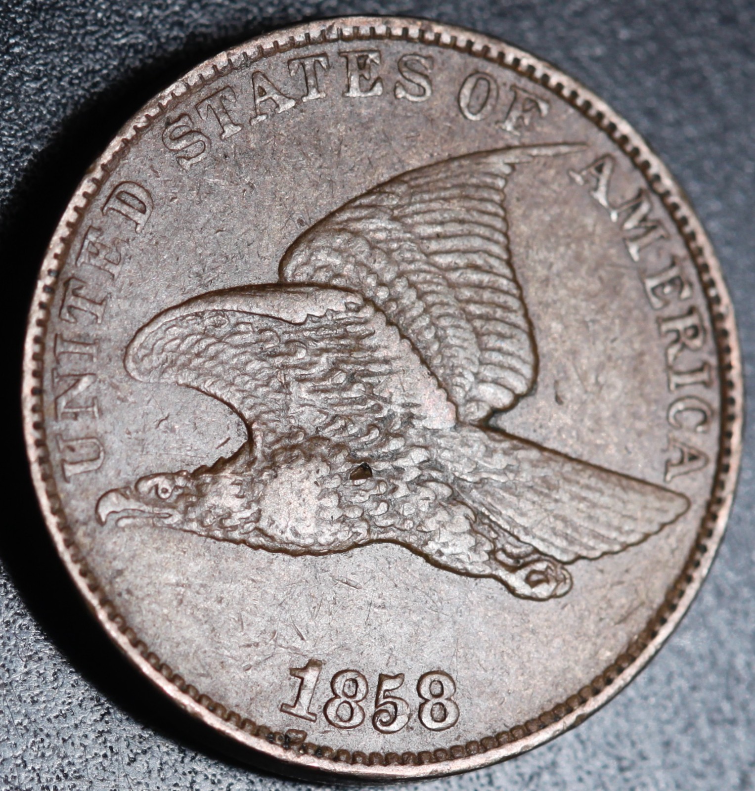 1858 FLYING EAGLE CENT - Large Letters LL - XF EF 1858 FLYING EAGLE CENT - Large Letters LL - XF EF