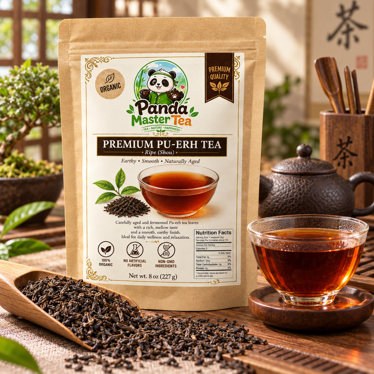 Premium Pu-erh Puer Puerh Tea Yunnan Ancient Tree Ripe Loose Leaf 8OZ Premium Pu-erh Puer Puerh Tea Yunnan Ancient Tree Ripe Loose Leaf 8OZ