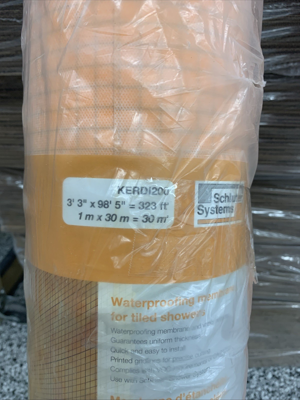 Schluter KERDI Tile Flooring and Wall Waterproofing Membrane 323 sqft. Full Roll Schluter KERDI Tile Flooring and Wall Waterproofing Membrane 323 sqft. Full Roll