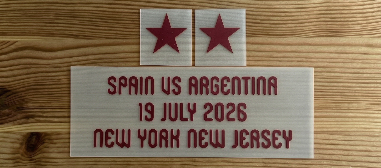 Mondial 2026 Final SPAIN Away 2 Star Match Details Patch Badge