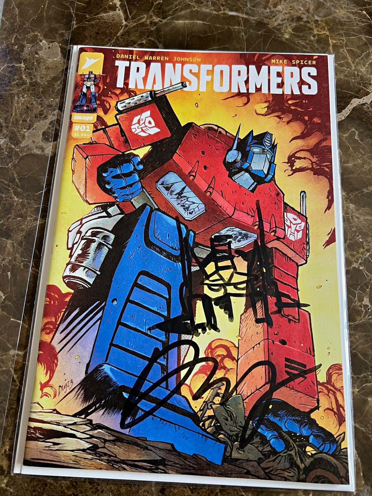 Transformers #1 CVR A 2023 Signed & Original Sketch by Daniel Warren Johnson NM