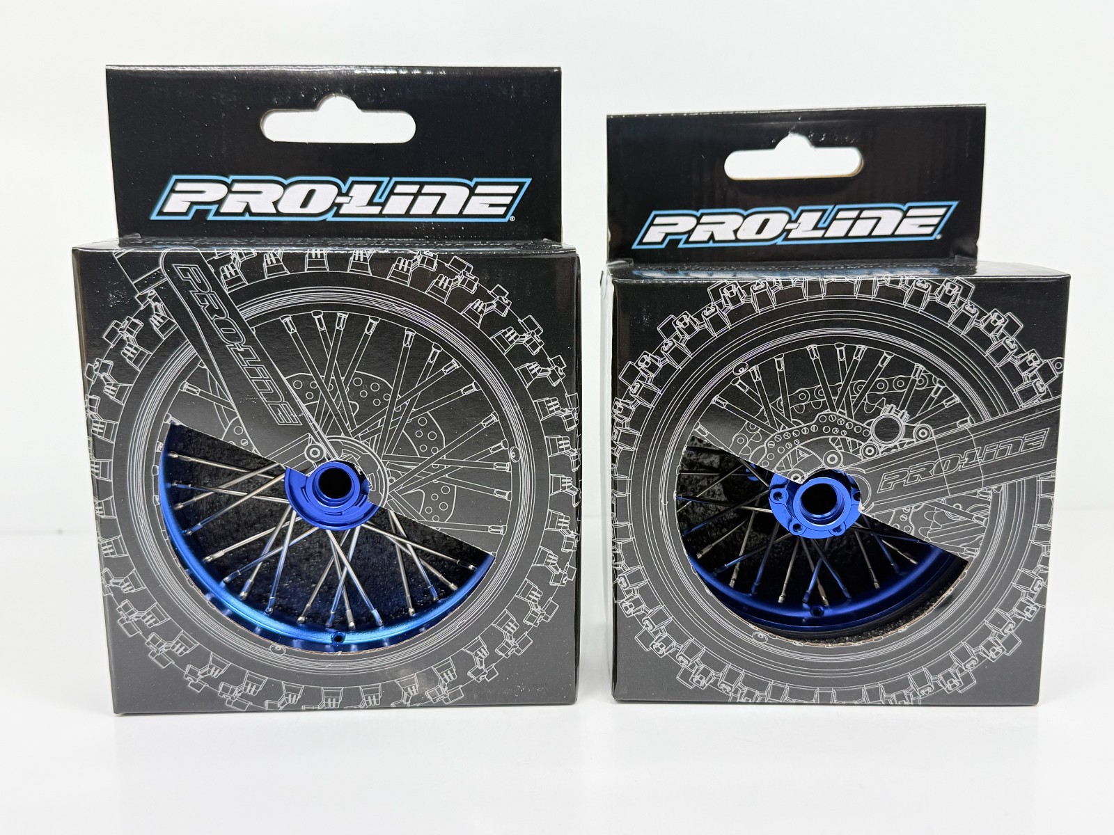 Pro-Line 1/4 Pro-Spec Alum V2 Bead Front / Rear Wheels Blue (2) for Promoto-MX Pro-Line 1/4 Pro-Spec Alum V2 Bead Front / Rear Wheels Blue (2) for Promoto-MX