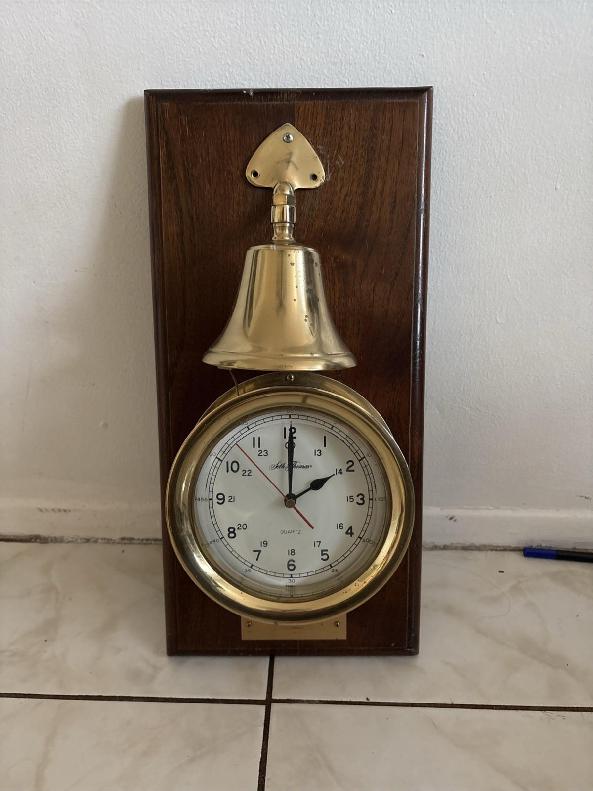 Vintage Seth Thomas Chesapeake & Bell Nautical Clock Model 1047 ~ Works