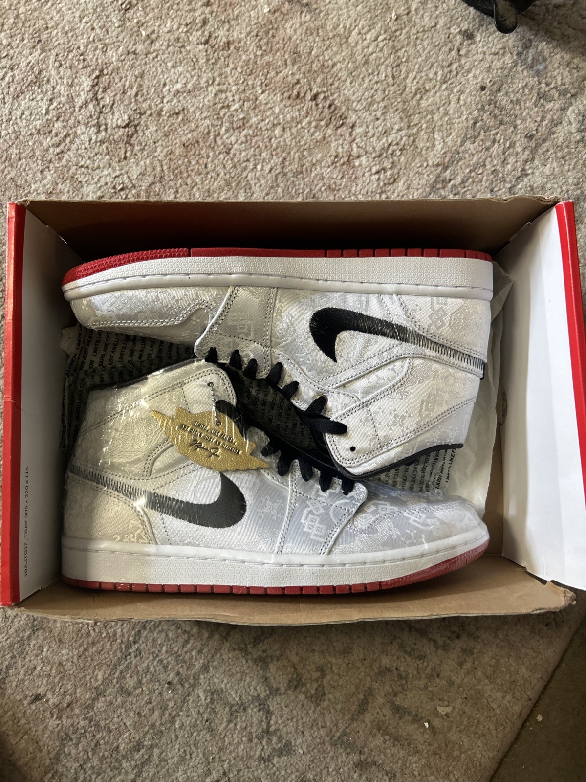 CLOT x Air Jordan 1 Mid Fearless CU2804-100 Size 7.5 Men New DS Box Missing Lid CLOT x Air Jordan 1 Mid Fearless CU2804-100 Size 7.5 Men New DS Box Missing Lid