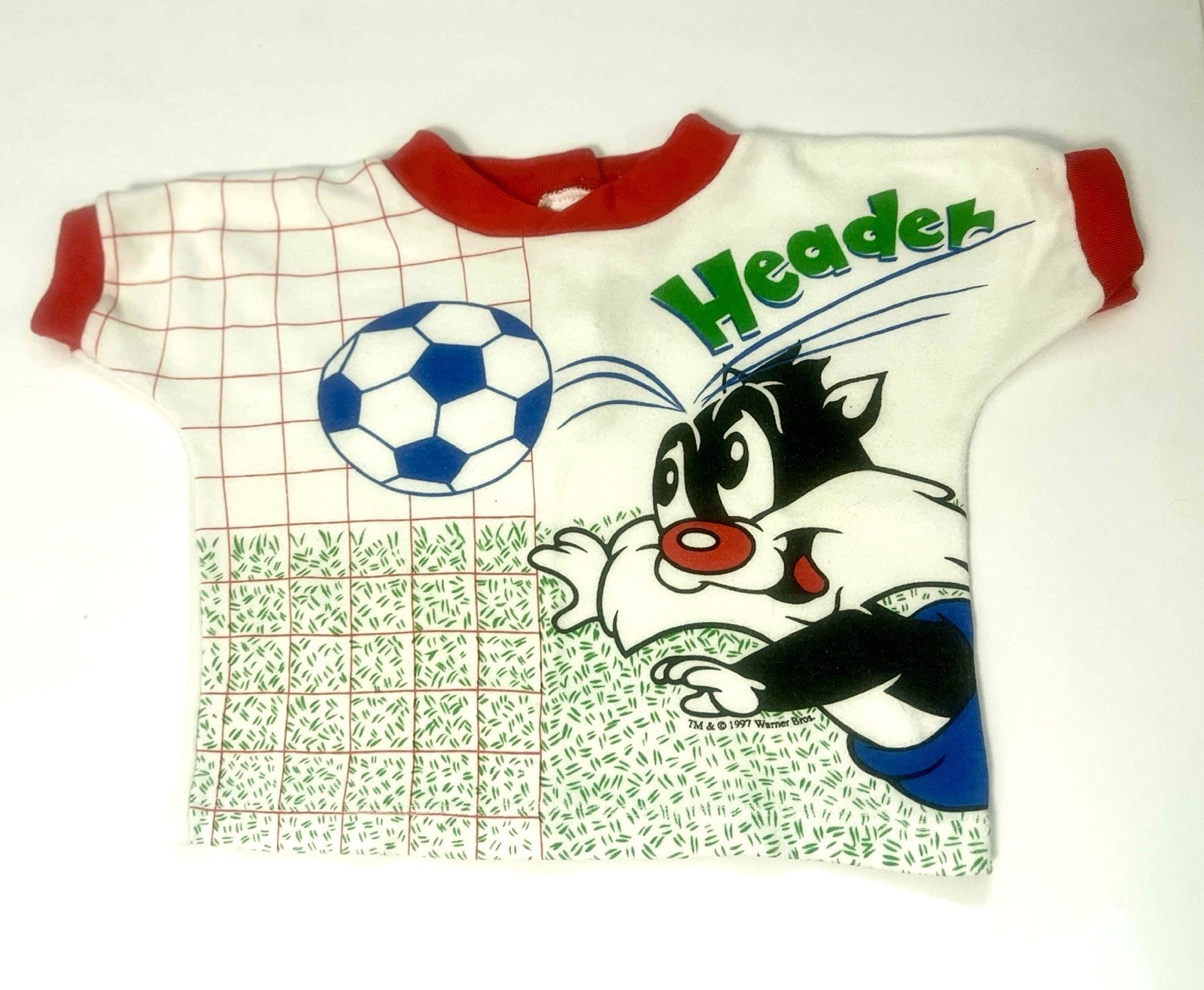 Authentic Vintage Looney Tunes Toddler 2T Baby Sylvester Soccer T Shirt 1997 WB Authentic Vintage Looney Tunes Toddler 2T Baby Sylvester Soccer T Shirt 1997 WB