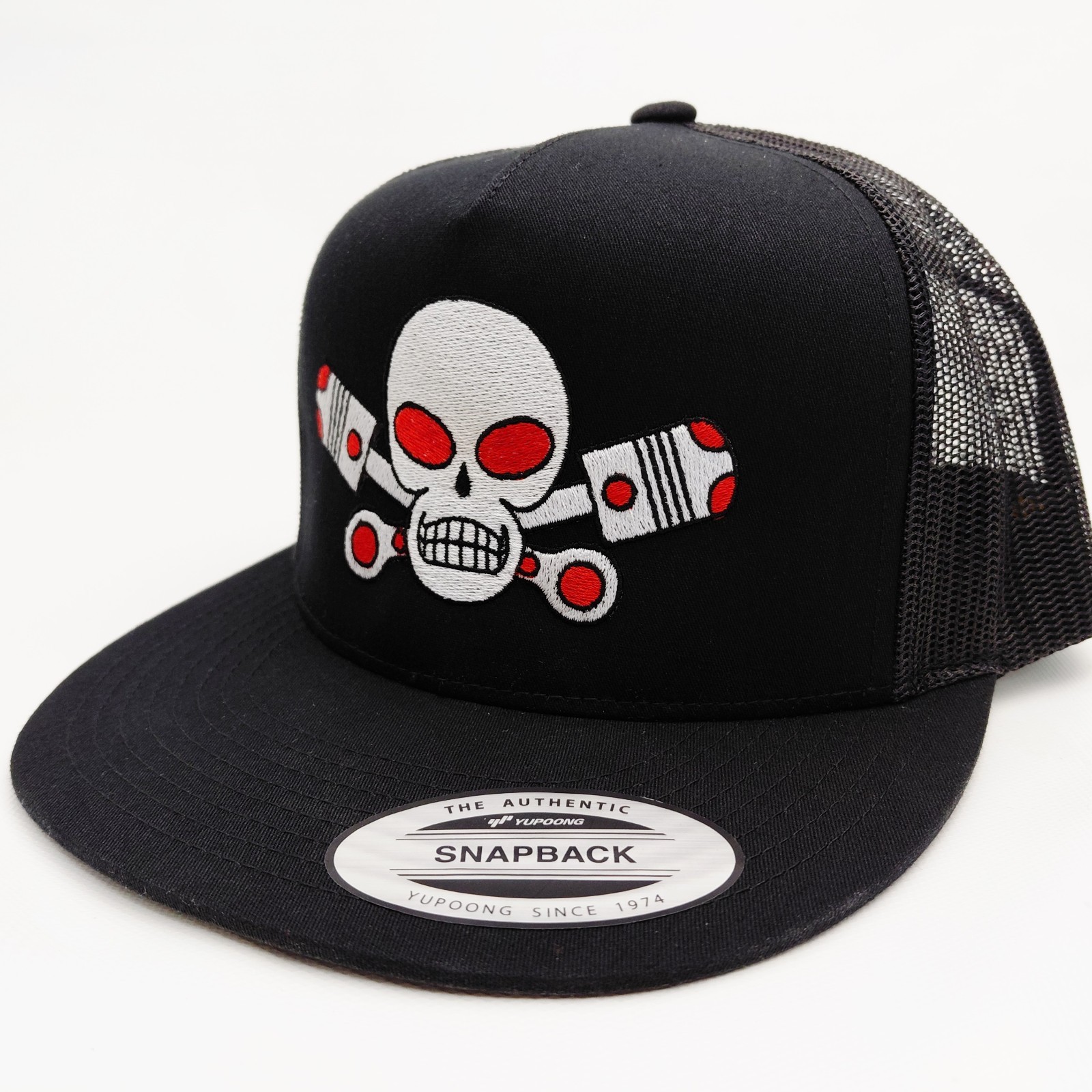 Outlaws MC Skull And Pistons Direct Embroidery Black Yupoong Flat Bill Snapback Outlaws MC Skull And Pistons Direct Embroidery Black Yupoong Flat Bill Snapback