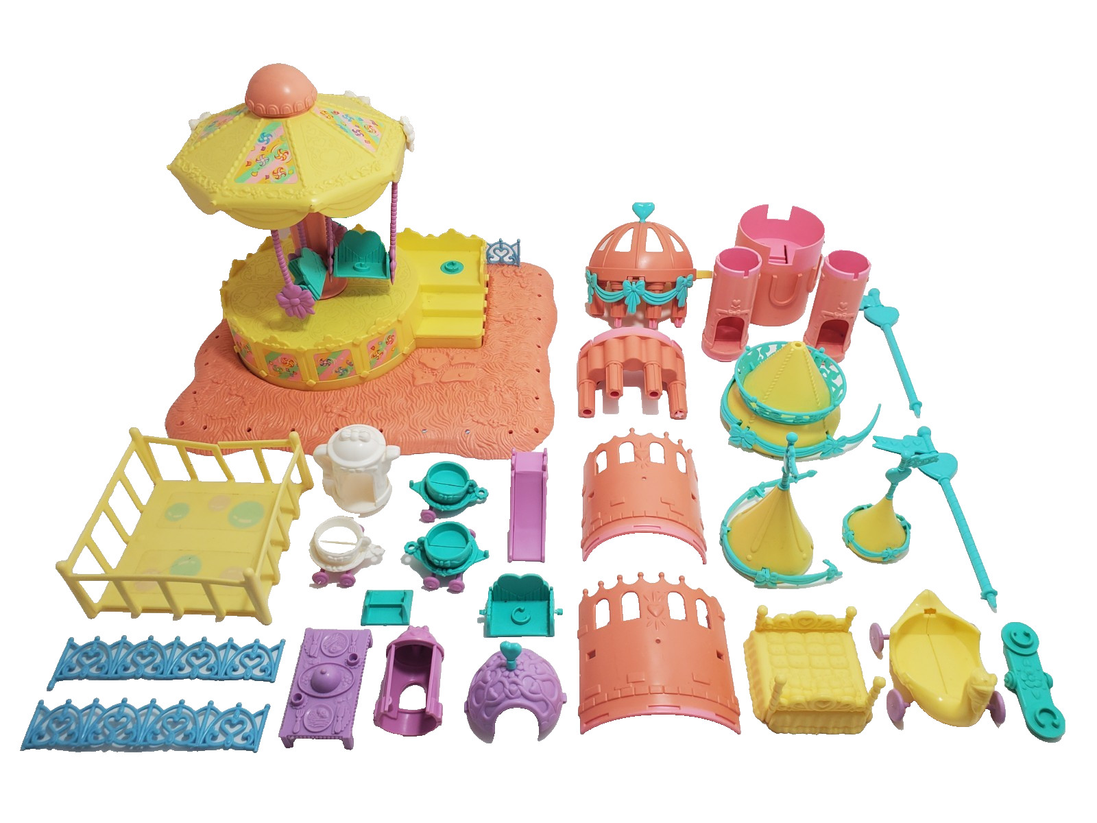 Vintage My Little Pony MLP Carousel Castle Fair Playset Furniture Accessories Lo Vintage My Little Pony MLP Carousel Castle Fair Playset Furniture Accessories Lo