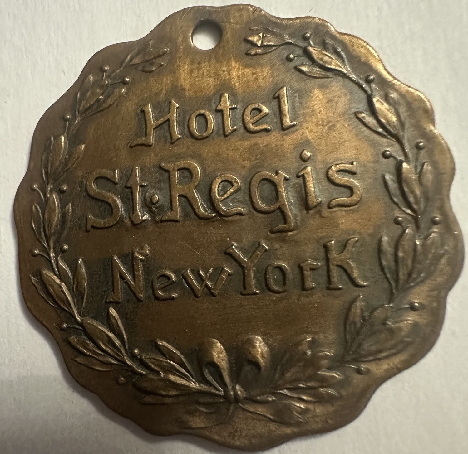 Hotel St. Regis New York Hotel Room Key #412 Fob By Robins Co. Attleboro, Mass. Hotel St. Regis New York Hotel Room Key #412 Fob By Robins Co. Attleboro, Mass.