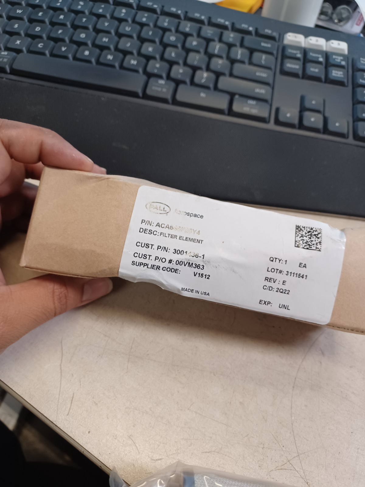 PALL Aeropower P/N: ACA645F25Y4 - FAA-PMA Filter Element Assy 