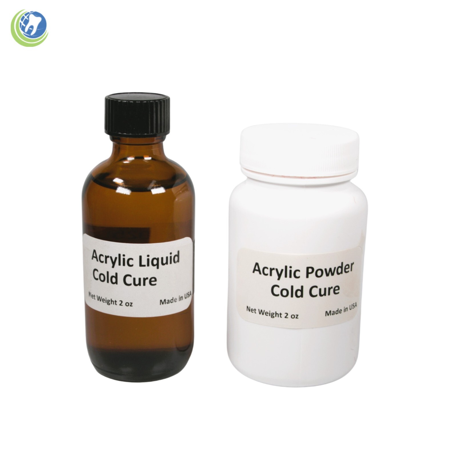 Dental Lab Dentist Self Cure Curing Acrylic MINI KIT Light Pink Veined 2oz & 2oz
