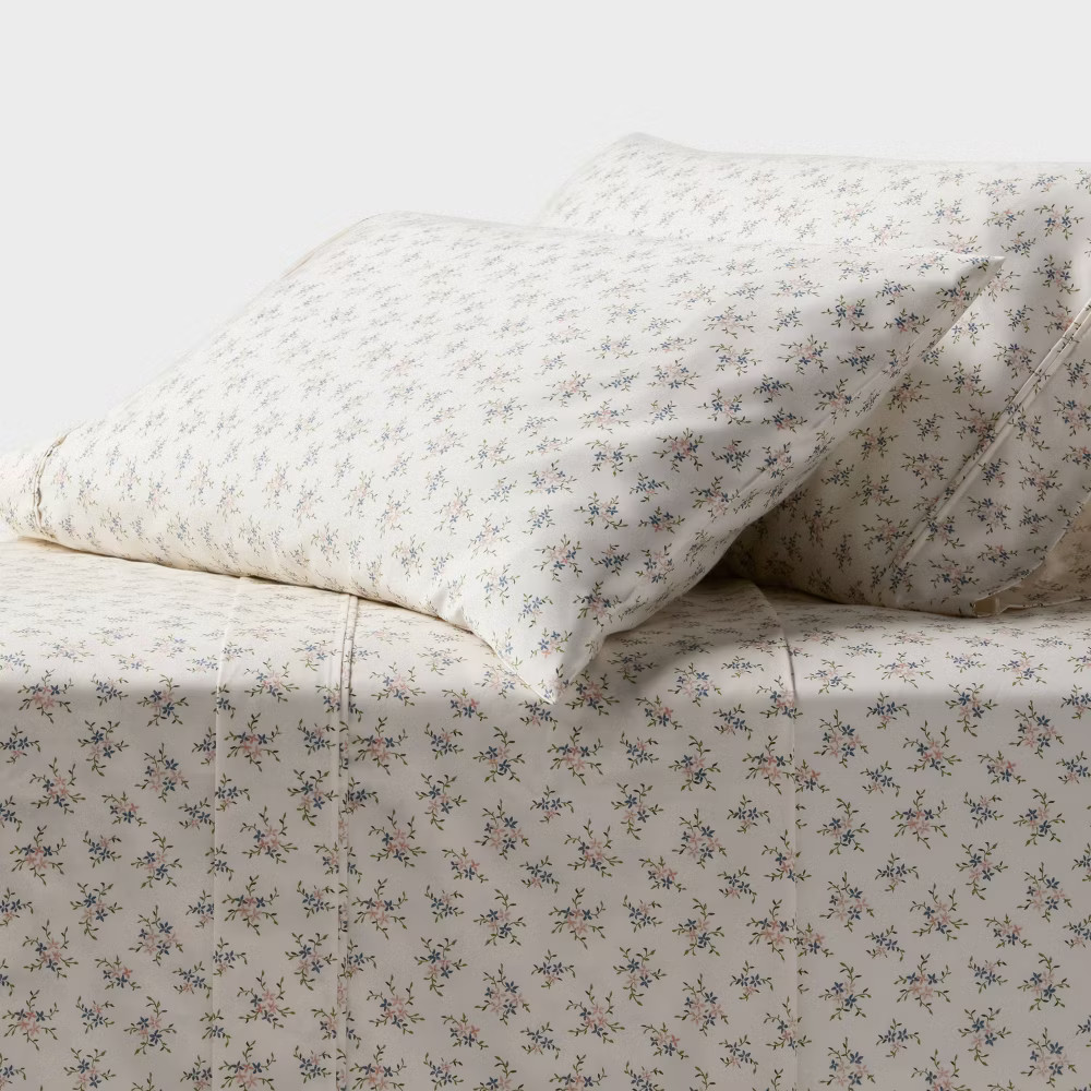 Queen 400 Thread Count Performance Sheet Set Floral - Threshold