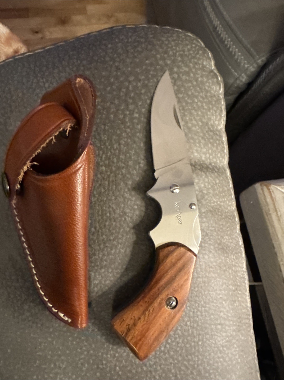 VTG Kershaw 22 Cal Folding Pocketknife in Sheath Vintage UNUSED VTG Kershaw 22 Cal Folding Pocketknife in Sheath Vintage UNUSED