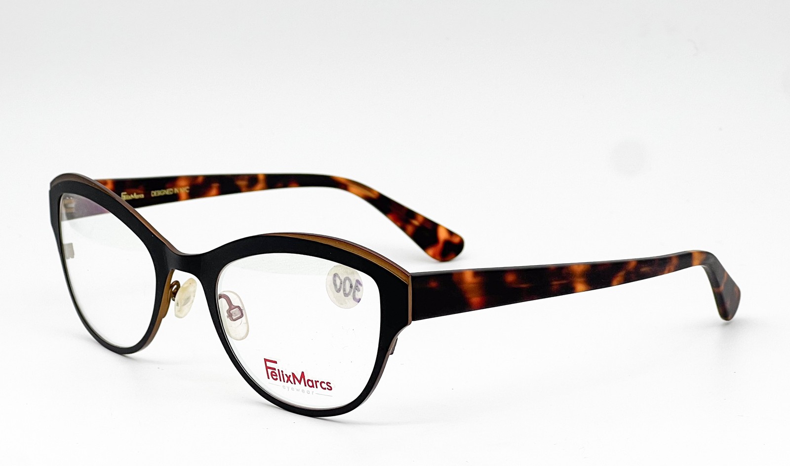 NEW FELIX MARCS FM26 C2 DARK BROWN MATTE TORT AUTHENTIC EYEGLASSES 52-22