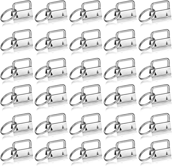 30 Pcs Key Fob Hardware 1 Inch Key Fob Keychain Wristlet With Split Rings 30 Pcs Key Fob Hardware 1 Inch Key Fob Keychain Wristlet With Split Rings