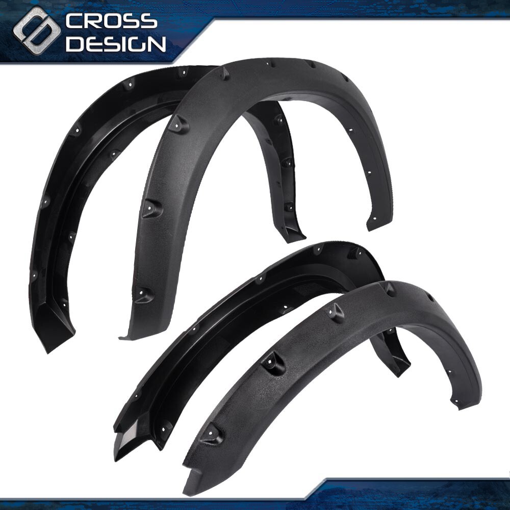 4PCS Fender Flares Pocket Rivet Bolt Style Fits Dodge Ram 1500 Black 2009-2023