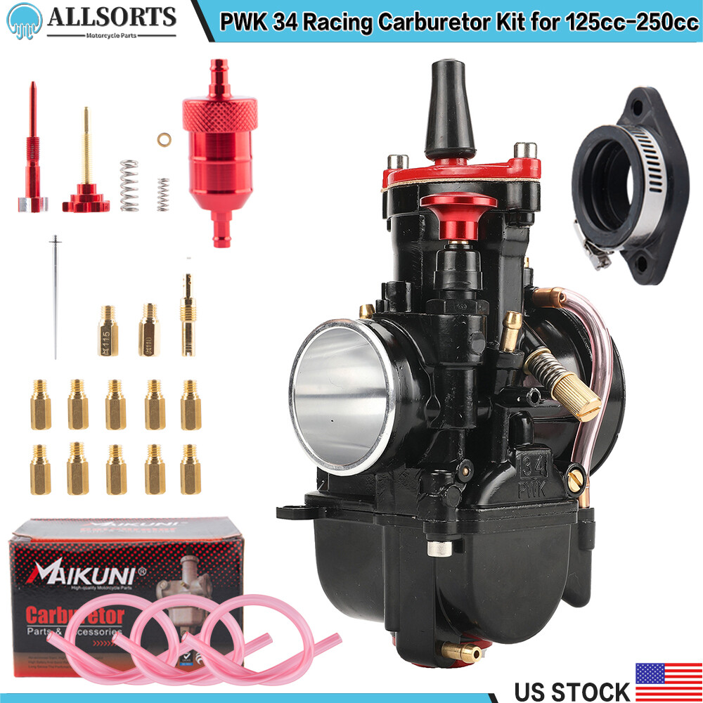 34mm PWK34 Carburetor Kit Fit 125cc-250cc 2T 4T Engine Racing Scooter Dirt Bike 34mm PWK34 Carburetor Kit Fit 125cc-250cc 2T 4T Engine Racing Scooter Dirt Bike