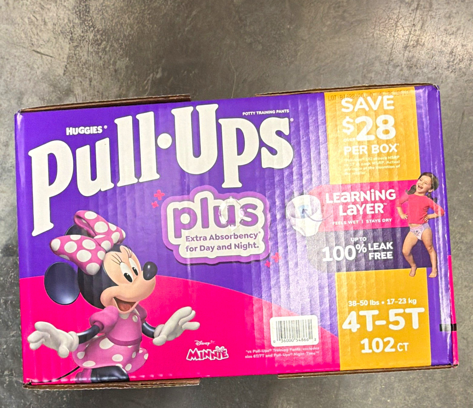 Huggies Pull-Ups Plus Girls Training Pants 4T-5T Minnie Mouse Disney 102ct Huggies Pull-Ups Plus Girls Training Pants 4T-5T Minnie Mouse Disney 102ct