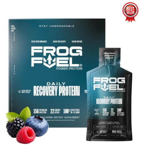 Frog Fuel Power Liquid Protein Shot, 15g Protein, Berry, 24 pk