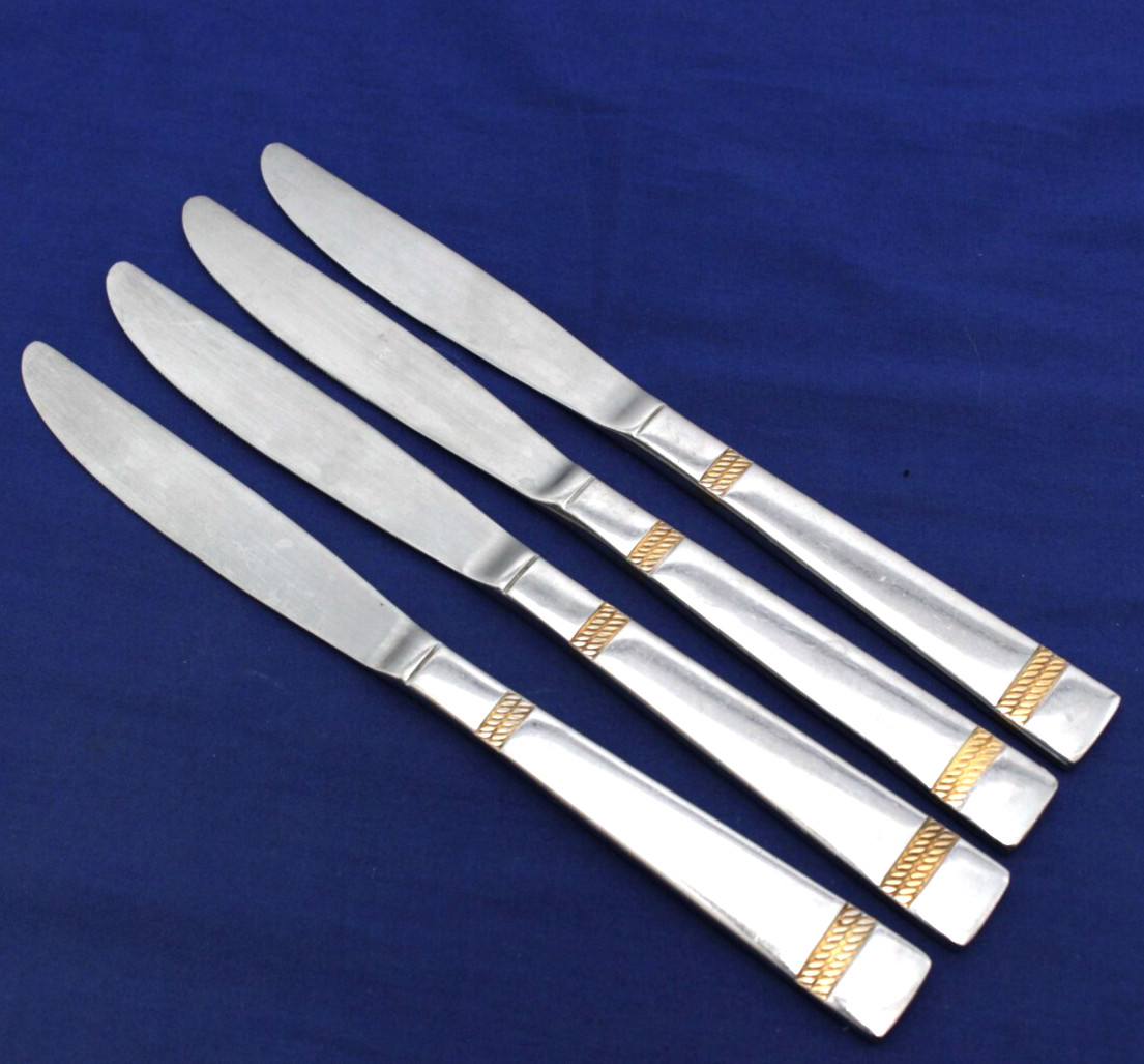 Set of 4  Vintage Wallace GOLD LAREDO  9-1/4\