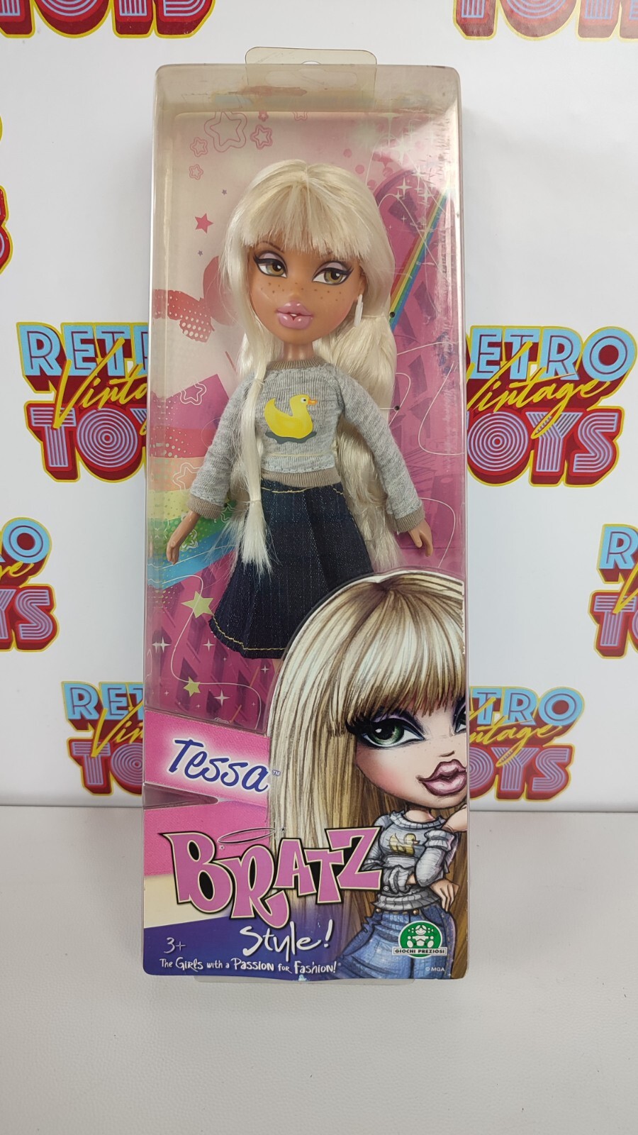 TESSA BRATZ STYLE DOLL ACTION FIGURE VINTAGE NEWMGA GIG PRECIOUS GAMES NEW DUCK
