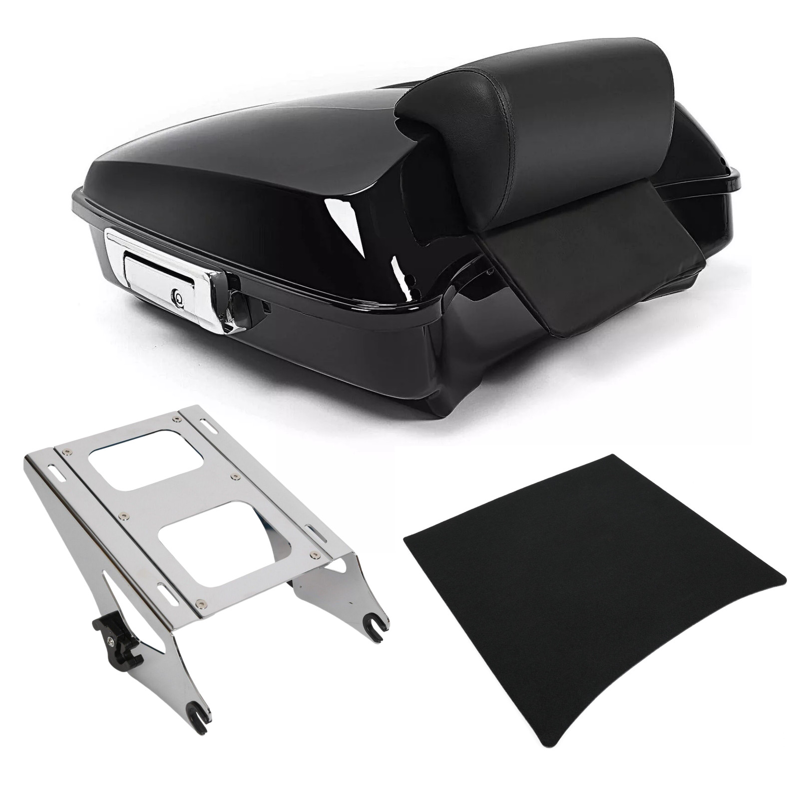 Razor Trunk Pack Two up Rack Backrest For Harley Tour Street Road Glide 2014-26