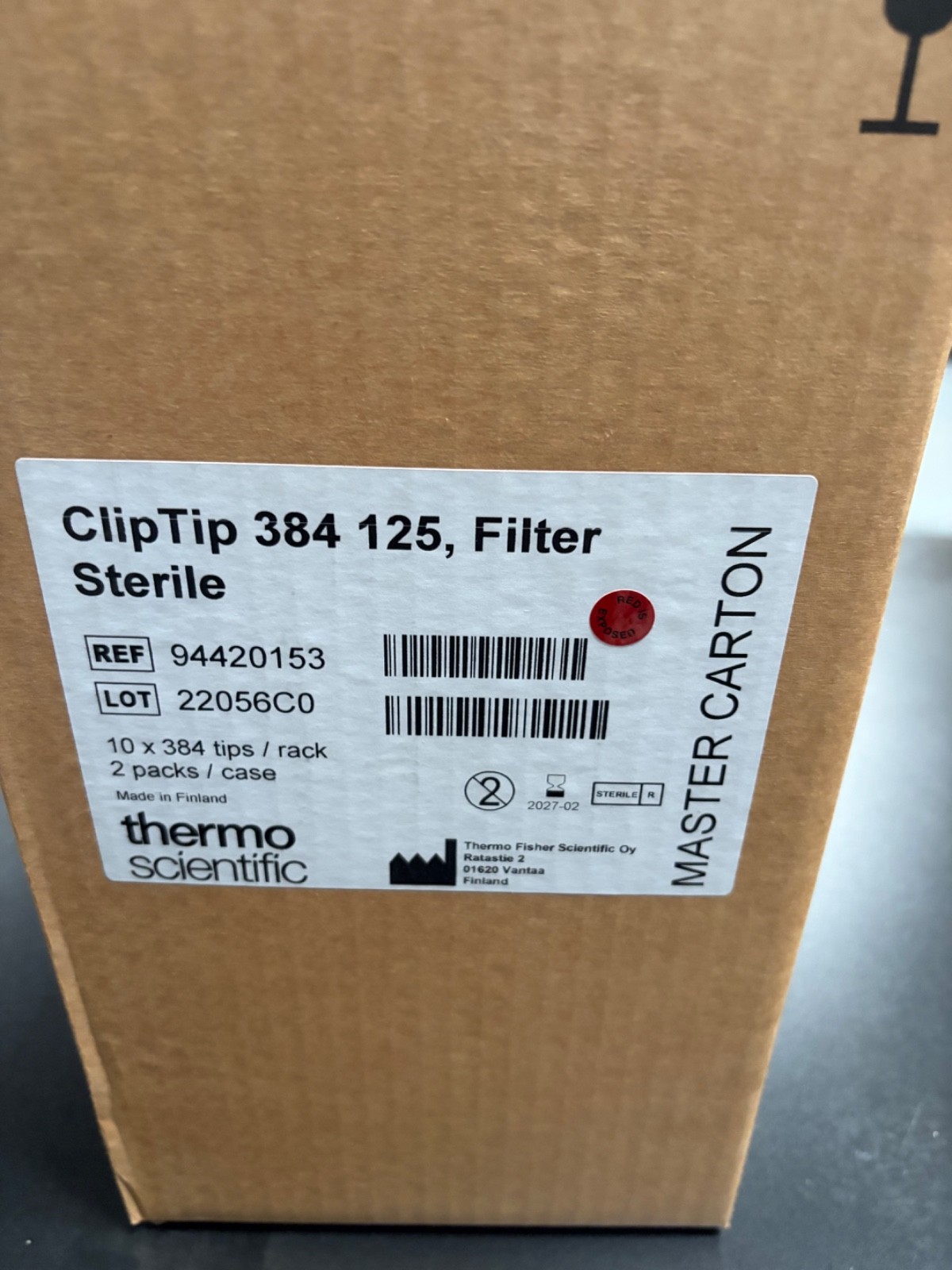 Thermo Scientific 94420153 ClipTip 384 125µL Filter Sterile Tips 2-Pack NEW
