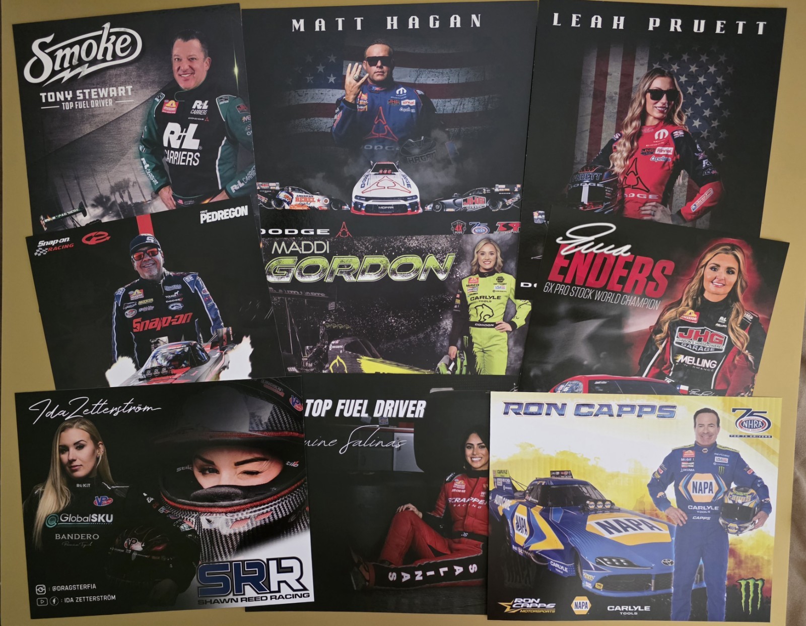 Tony Stewart Maddi Gordon + 55 Other Charlotte ZMax 4 Wides NHRA Postcards Tony Stewart Maddi Gordon + 55 Other Charlotte ZMax 4 Wides NHRA Postcards