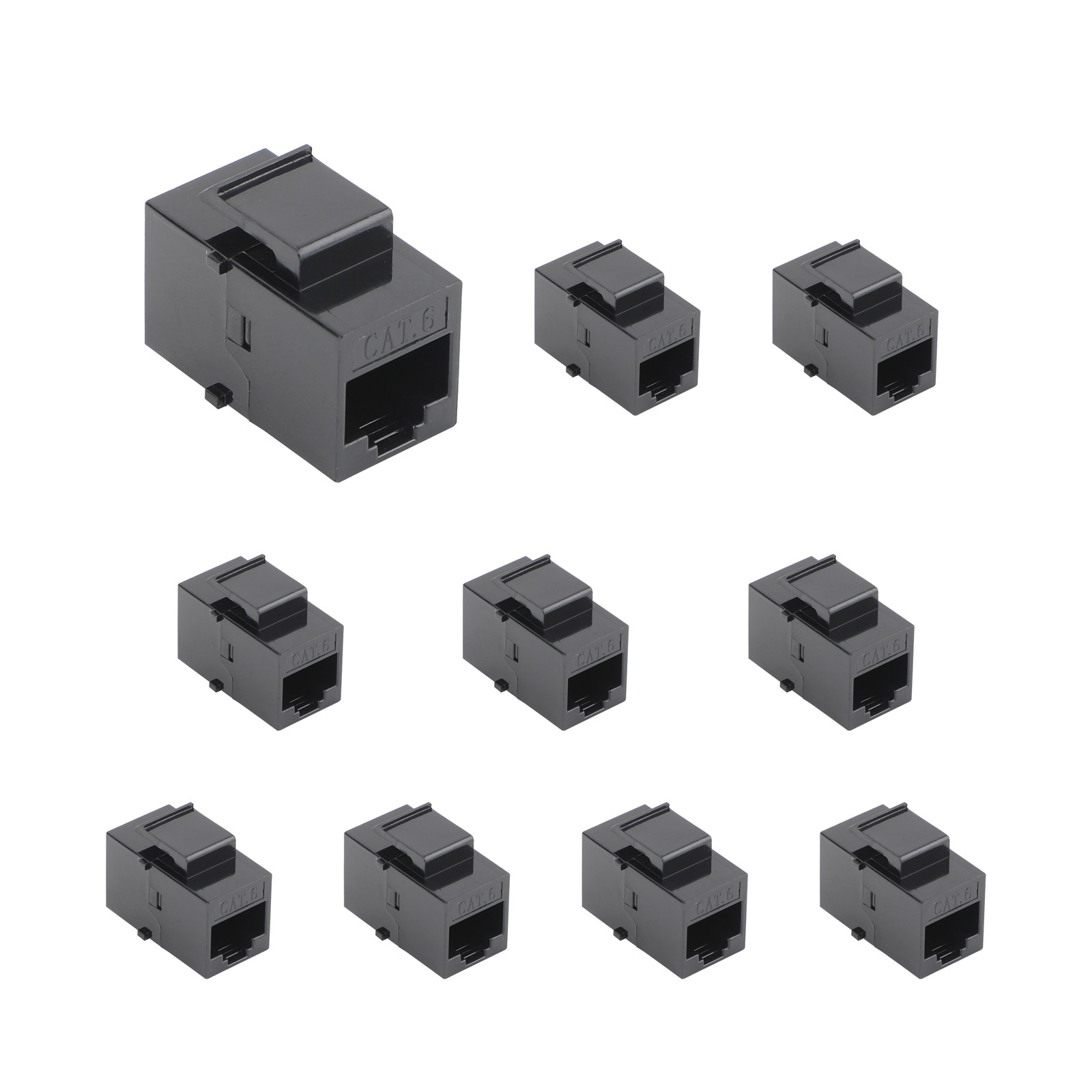 10/25 Pack CAT6 RJ45 Keystone Coupler, Cat6 Keystone Jack Female to Female