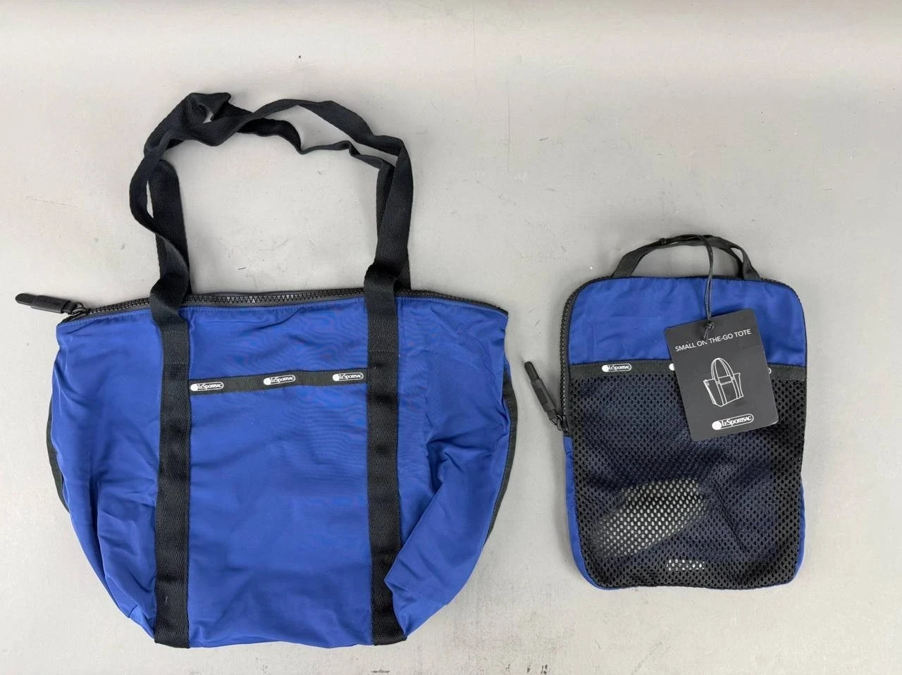 LeSportsac Blue Good to Go Tote System 2 Piece Bag LeSportsac Blue Good to Go Tote System 2 Piece Bag