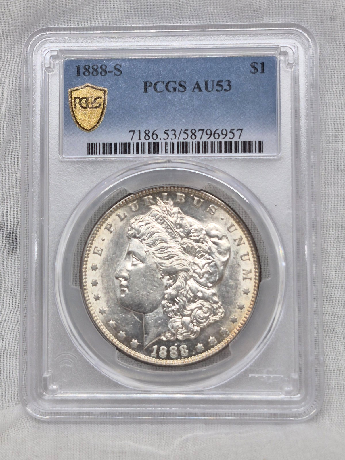 1888-S $1 Morgan Silver Dollar PCGS AU53 1888-S $1 Morgan Silver Dollar PCGS AU53