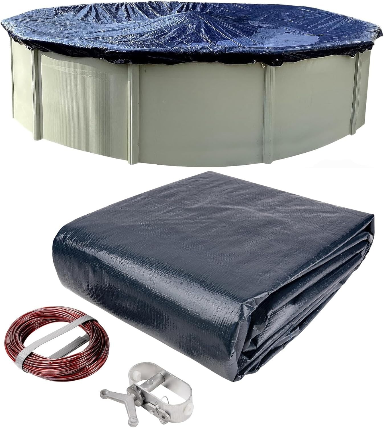 18’ Ft. round Pool Winter Cover for above Ground Pools - 8-Year Warranty, Cold a 18’ Ft. round Pool Winter Cover for above Ground Pools - 8-Year Warranty, Cold a