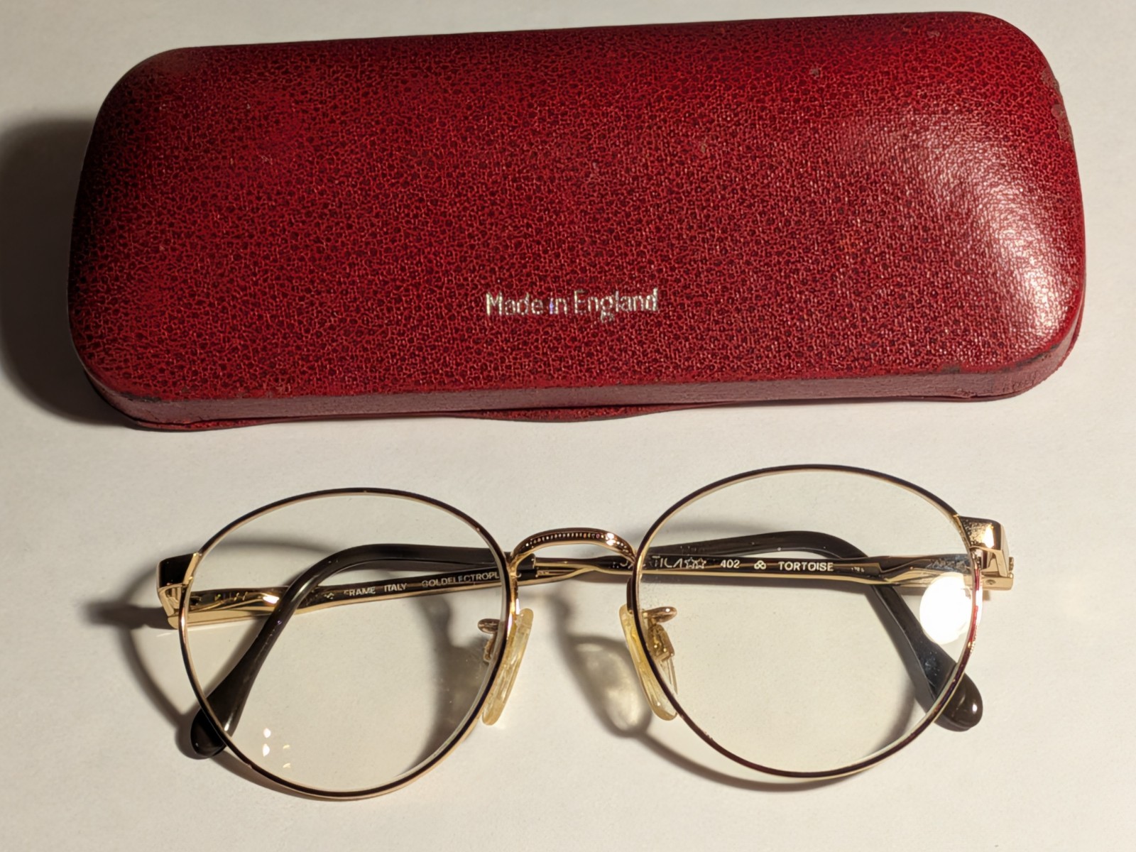 VINTAGE EYEGLASSES LUXOTTICA KLIXX 402 TORTOISE 140 ITALY GOLD ELECTROPLATED VINTAGE EYEGLASSES LUXOTTICA KLIXX 402 TORTOISE 140 ITALY GOLD ELECTROPLATED
