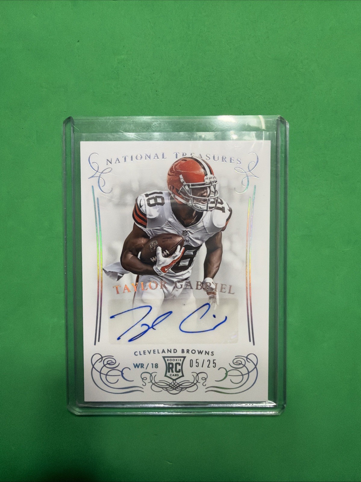 2014 Panini National Treasures Taylor Gabriel #236 Rookie Signatures Auto 2/25