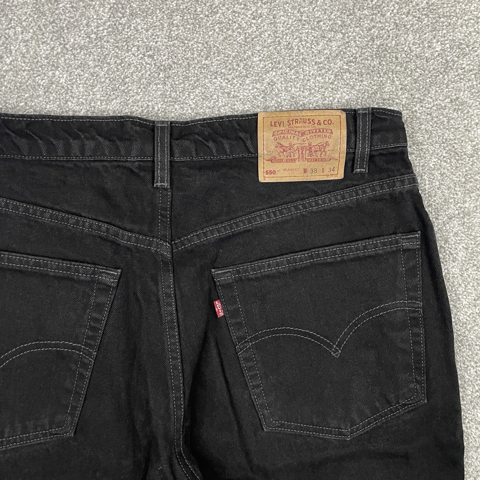 Vintage Levi\'s 550 Jeans Mens 38x34 (Fit 34x34) Black Relaxed Fit Denim Canada Vintage Levi\'s 550 Jeans Mens 38x34 (Fit 34x34) Black Relaxed Fit Denim Canada
