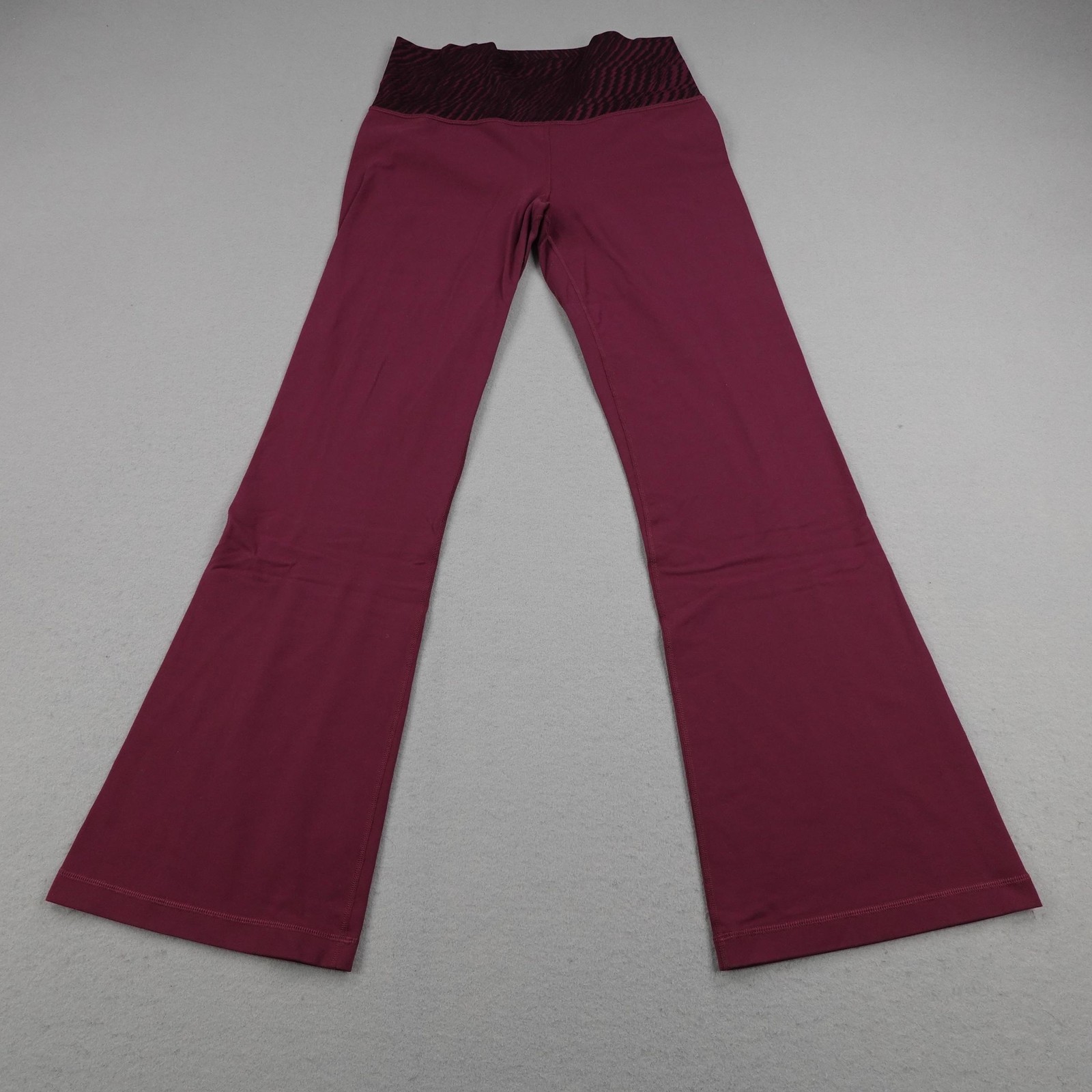 Lululemon Pants Womens 8 Maroon Red Groove Flared Sweats Leggings Yoga Loose Fit
