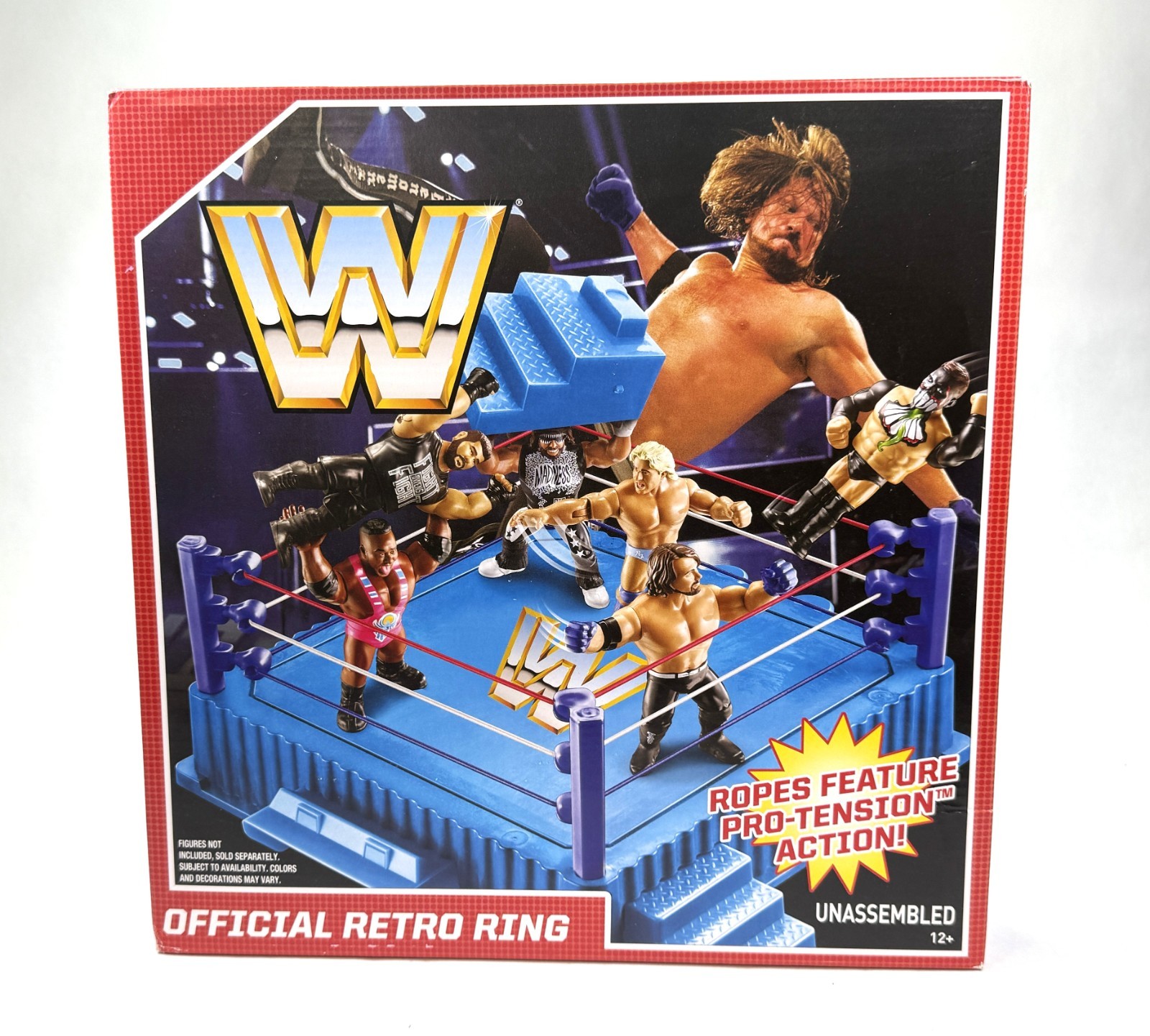 WWE Mattel Retro Action Figure Wrestling Ring New NIB Sealed WWF Hasbro 2017 WWE Mattel Retro Action Figure Wrestling Ring New NIB Sealed WWF Hasbro 2017