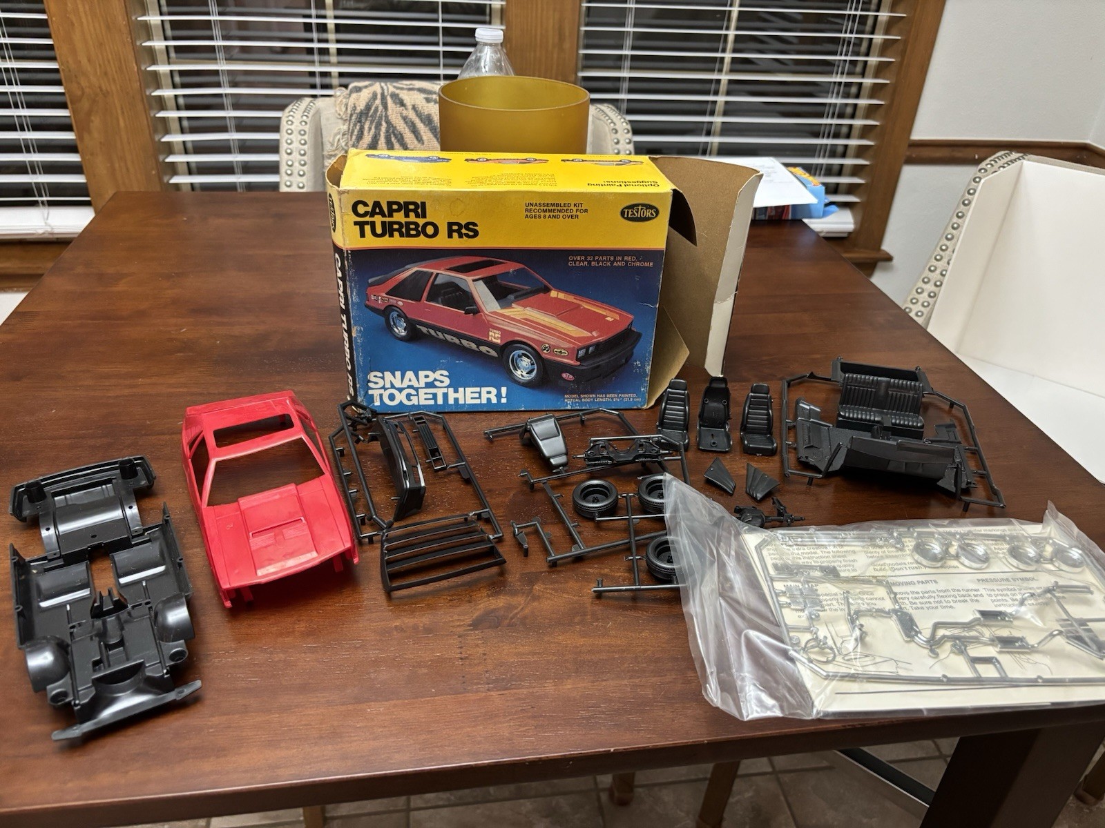 Testors RARE 1980 Mercury Capri Turbo RS Fox Body Model Kit NEW BUT INCOMPLETE Testors RARE 1980 Mercury Capri Turbo RS Fox Body Model Kit NEW BUT INCOMPLETE