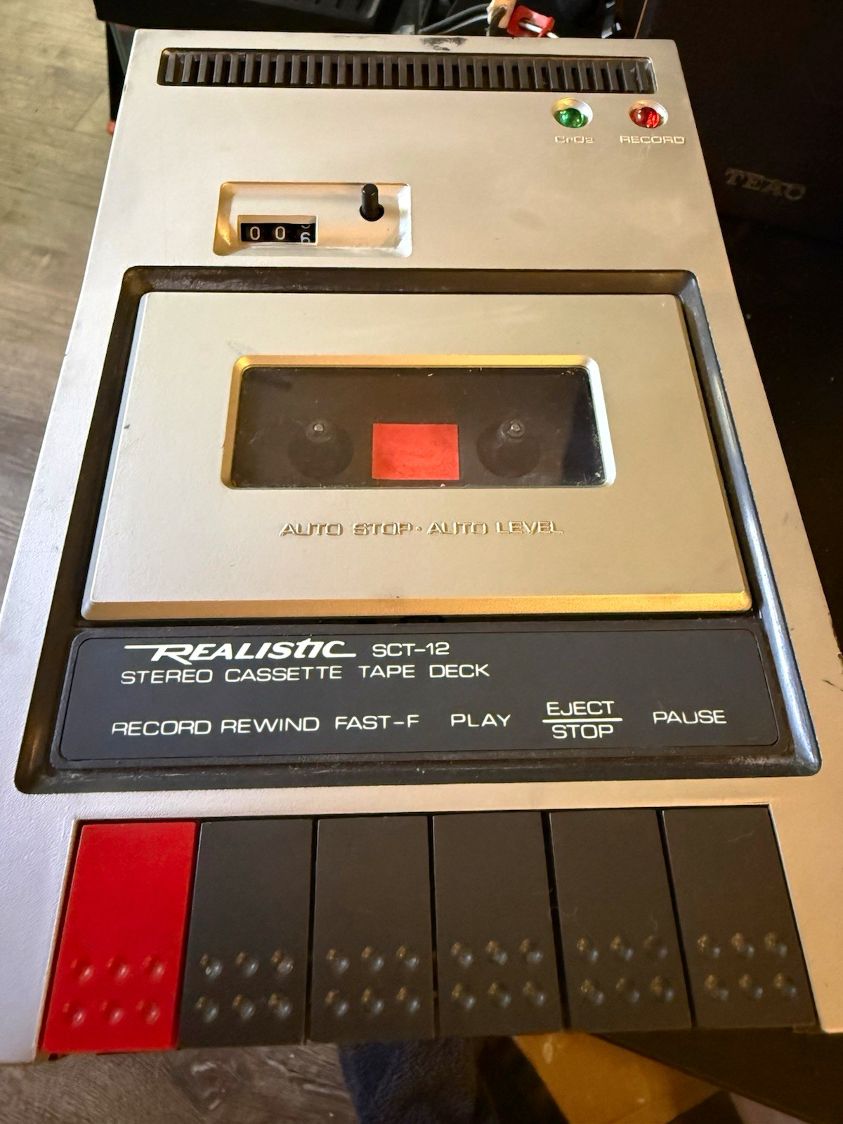 Vintage Realistic SCT-12 Stereo Cassette Tape Deck Top Loader Fully Tested Works