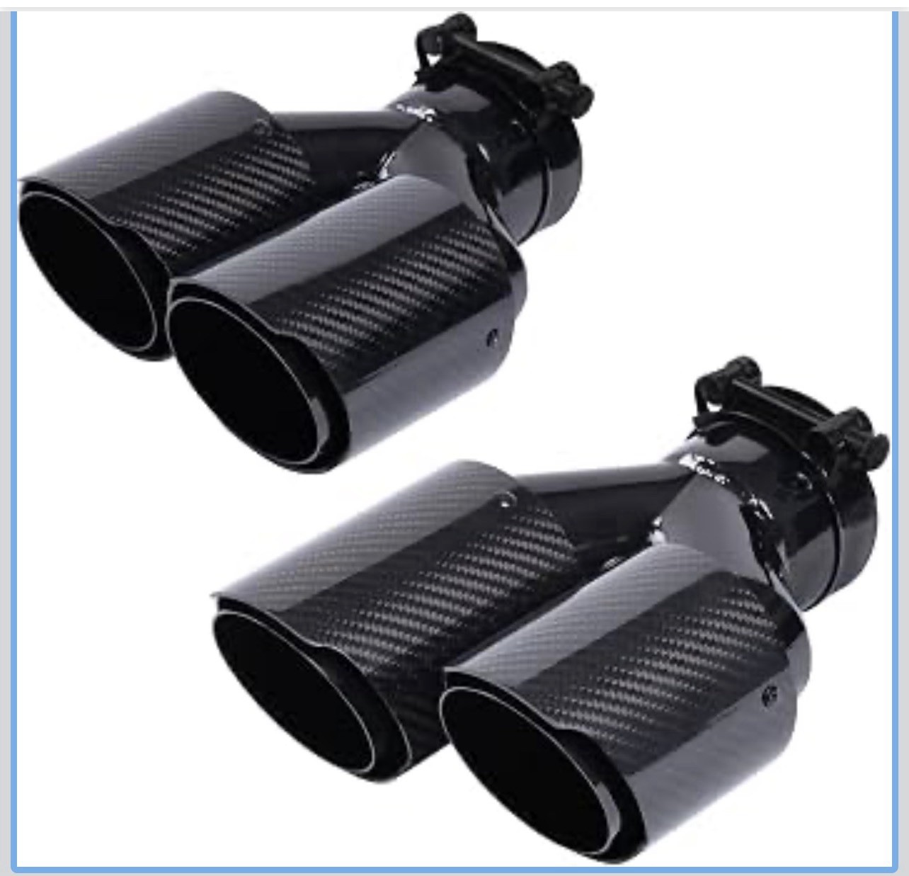 Pack Carbon Fiber Dual Exhaust Tips 2.5\ Pack Carbon Fiber Dual Exhaust Tips 2.5\
