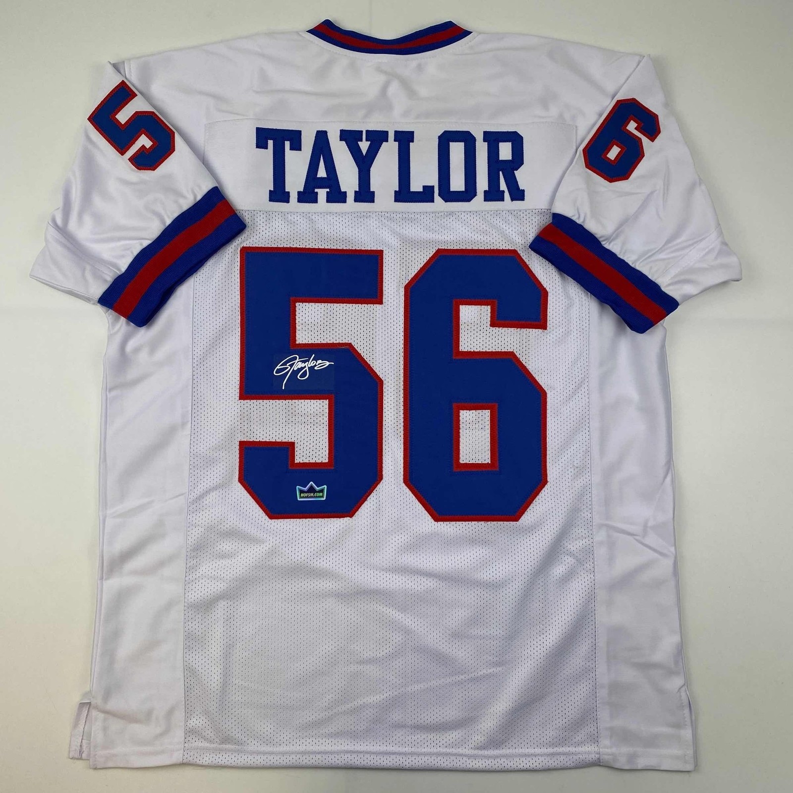 Facsimile Autographed Lawrence Taylor New York White Jersey Size Mens XL Facsimile Autographed Lawrence Taylor New York White Jersey Size Mens XL