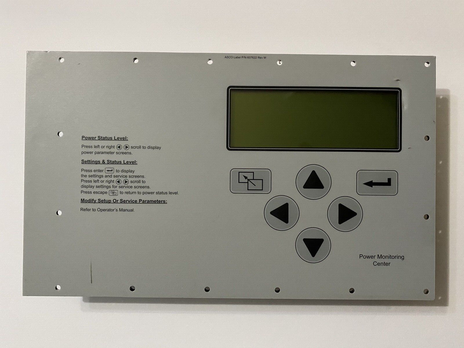 New ASCO 5200 Series Power Manager Display 607636 ASCO 607622 New ASCO 5200 Series Power Manager Display 607636 ASCO 607622