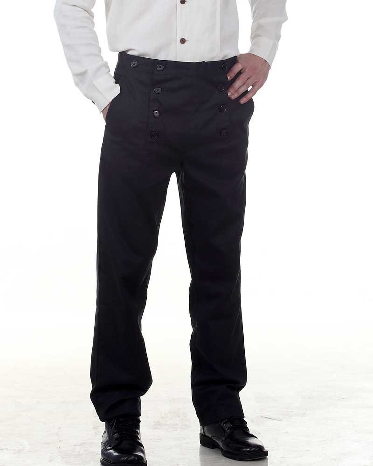 Pants Steampunk Gothic Victorian Cosplay Costume Architect Men's Black Trousers Pants Steampunk Gothic Victorian Cosplay Costume Architect Men's Black Trousers