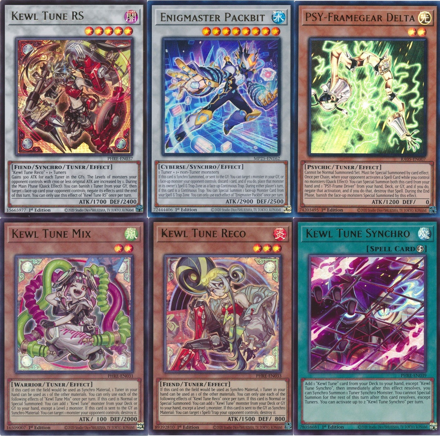 Yugioh Complete Kewl Tune Deck Rotary Cue Reco Mix Synchro RS Ash Blossom - NM