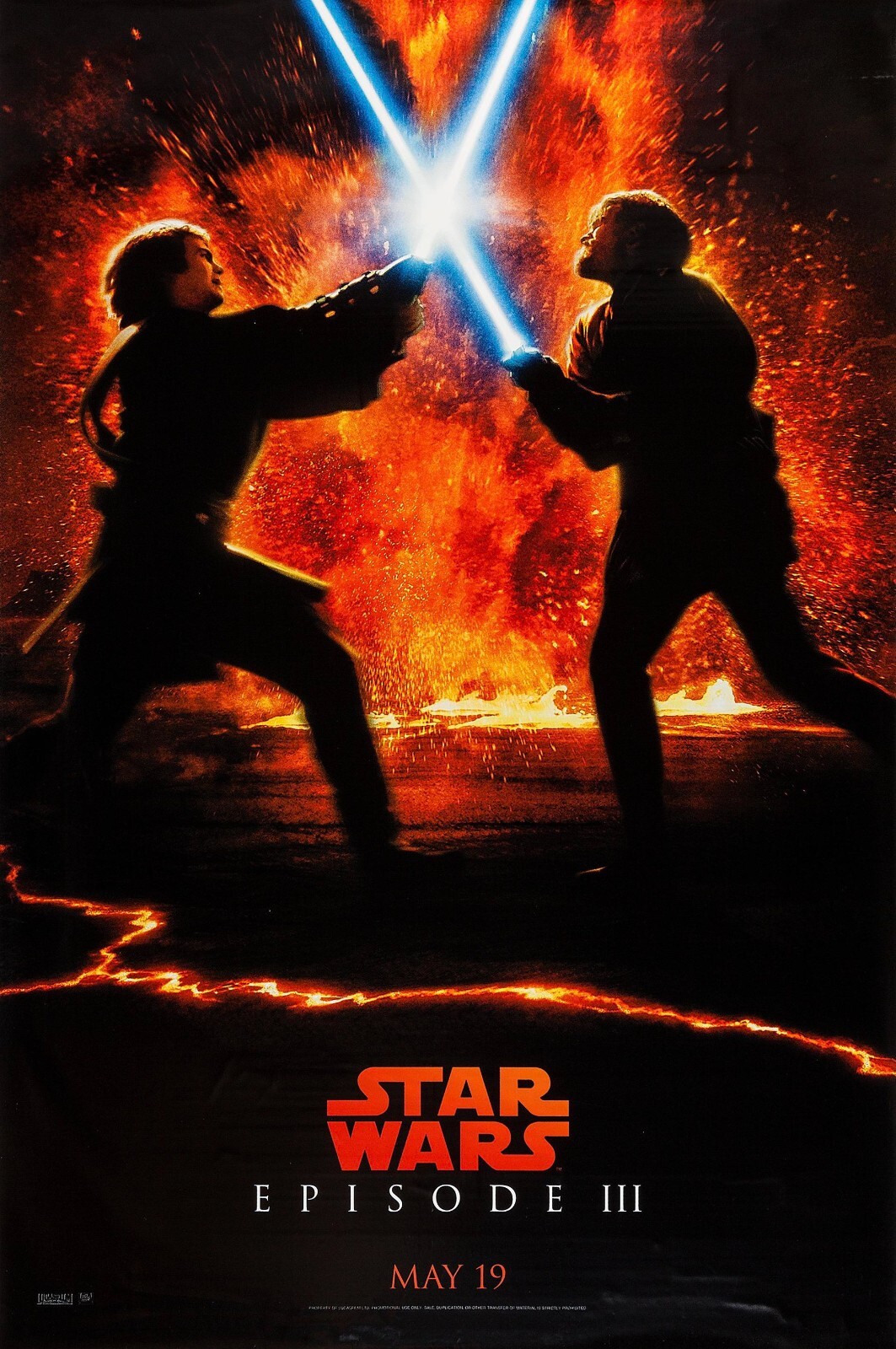 2005 Star Wars Episode III Revenge Of The Sith Movie Poster 11X17 Obi-Wan 🌋🍿 2005 Star Wars Episode III Revenge Of The Sith Movie Poster 11X17 Obi-Wan 🌋🍿