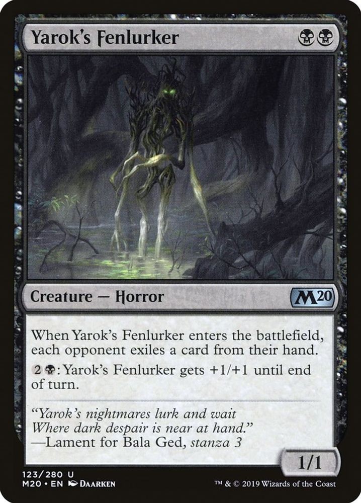 2019 Magic: The Gathering: Core Set 2020 - Yaroks Fenlurker (#123, U, Near Mint) 2019 Magic: The Gathering: Core Set 2020 - Yaroks Fenlurker (#123, U, Near Mint)