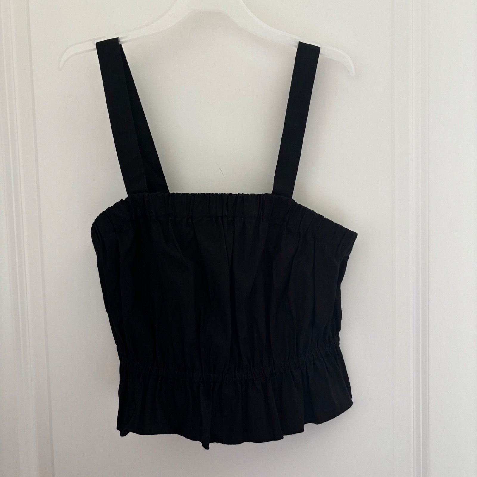 Banana Republic Black Smocked Crop Top - Size XS