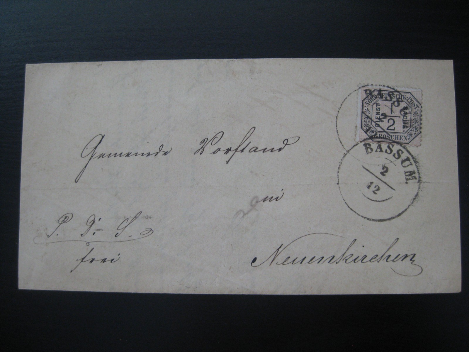 NORTH GERMAN CONFEDERATION 1870 very nice cover w/ Bassum cancel