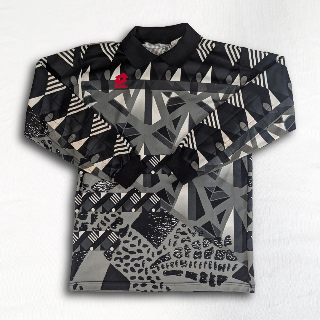 Vintage 90s Lotto Calcio Italia Goalkeeper Jersey Men\'s L Padded All Over Print
